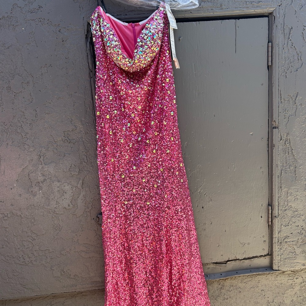 Pink Sequin Gown